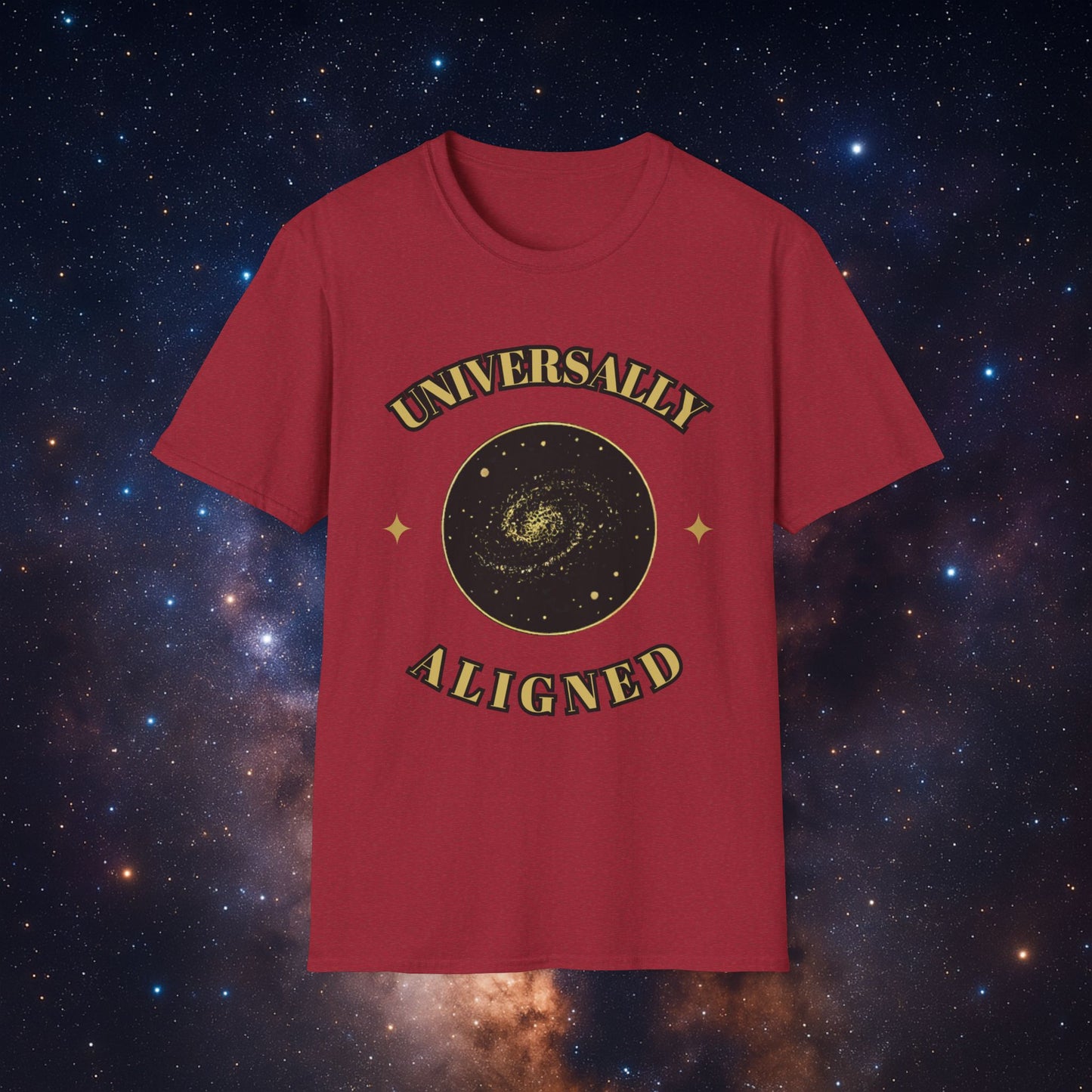 Universe Aligned Unisex Softstyle T-Shirt - Cosmic Graphic Tee for Star Gazers