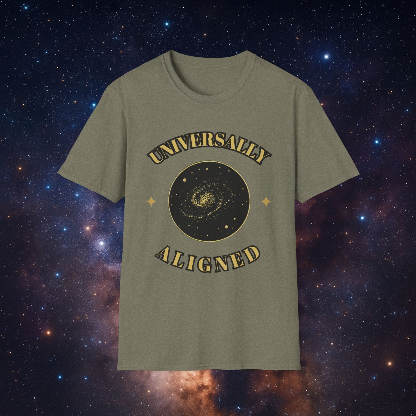 Universe Aligned Unisex Softstyle T-Shirt - Cosmic Graphic Tee for Star Gazers