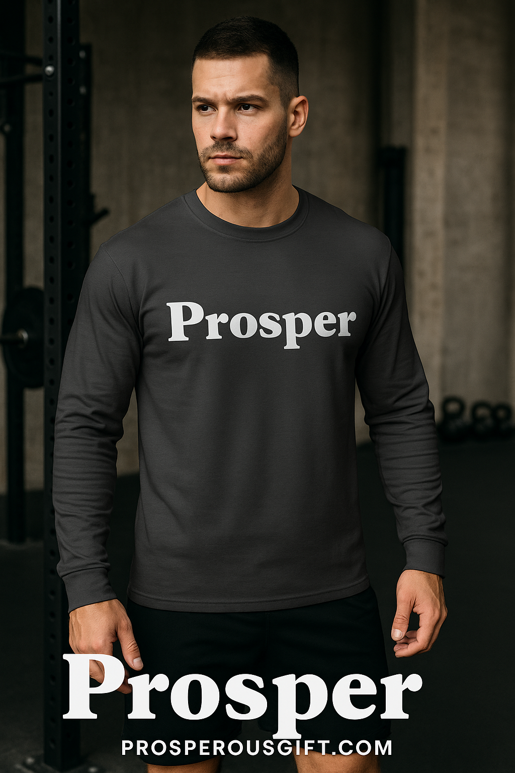 PROSPER Long Sleeve Shirt | Manifestation Abundance Tee | Spiritual Gift for Her | Aesthetic Growth Clothing | Uplifting Affirmation Top