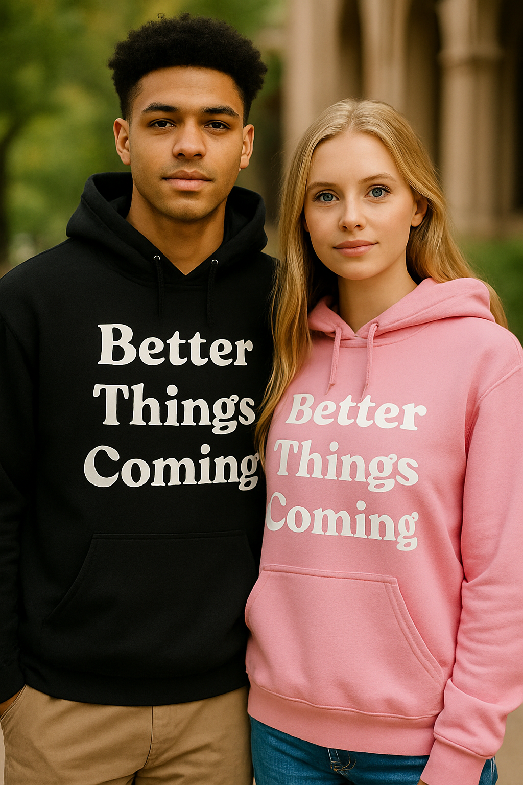 “Better Things Coming Hoodie – Inspirational Unisex Cozy Fleece Hoodie for Everyday Motivation”